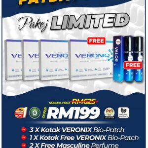PAKEJ LIMITED ( 3 KOTAK VERONIQX + FREE 1 KOTAK + 2 FREEGIFT  )